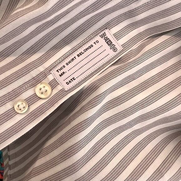 Camicissima Men's Striped Cotton Long Sleeve Button Down Dress Shirt sz 41/16 - Picture 5 of 5